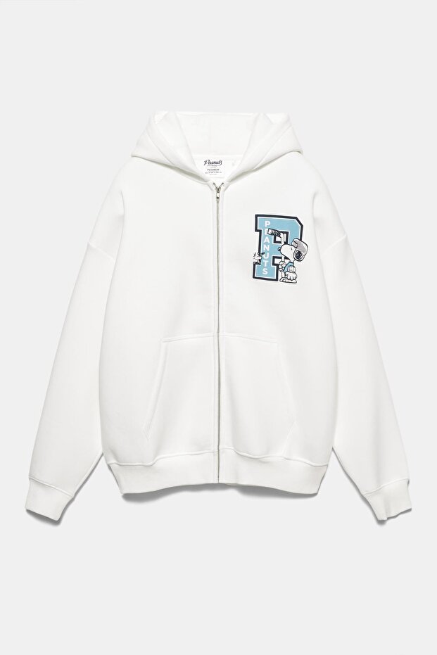 Fermuarlı kapüşonlu Peanuts sweatshirt - 6