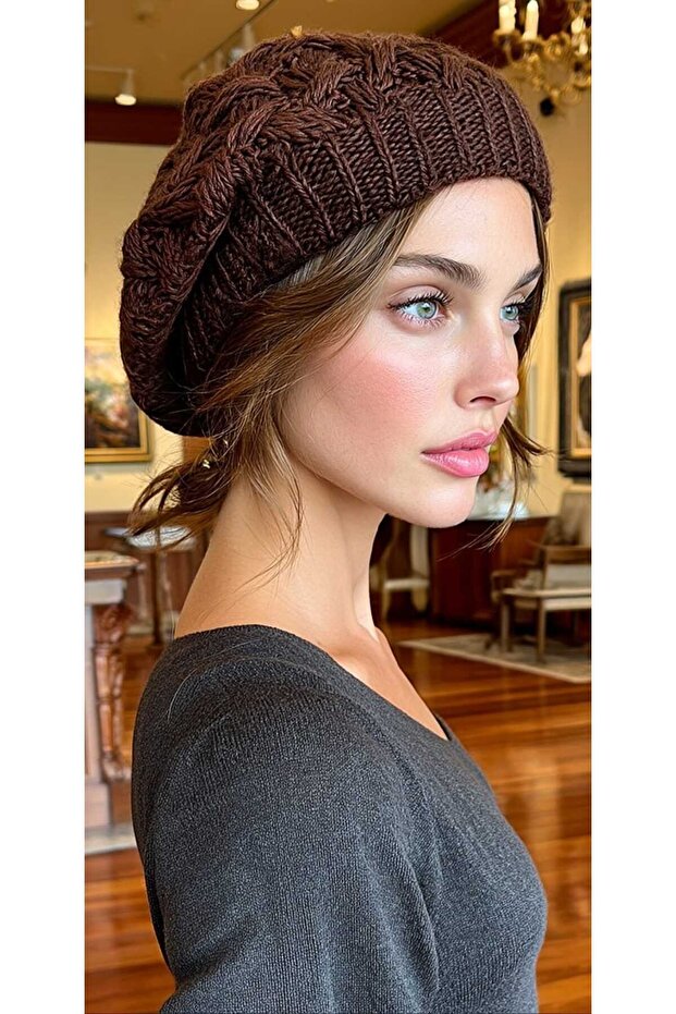 Double Layer Knitted Painter Beanie - 2