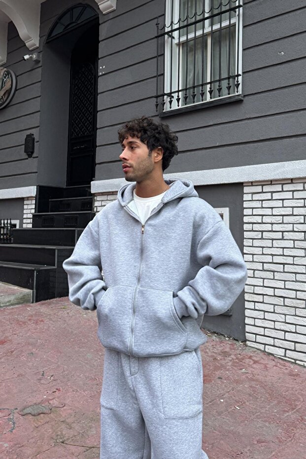 Basic Zip Hoodie - 1