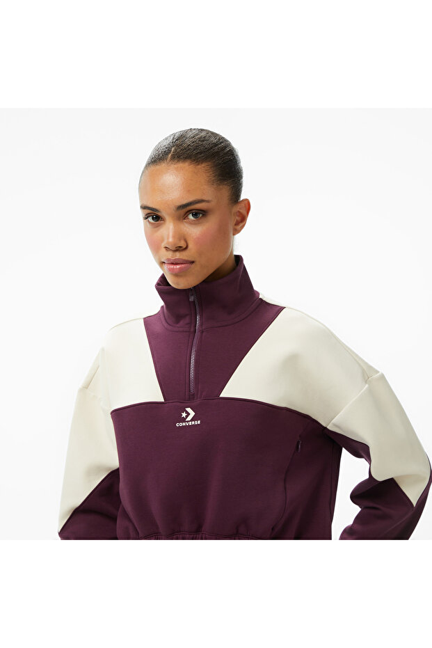 Kadın Bordo Sweatshirt - 4