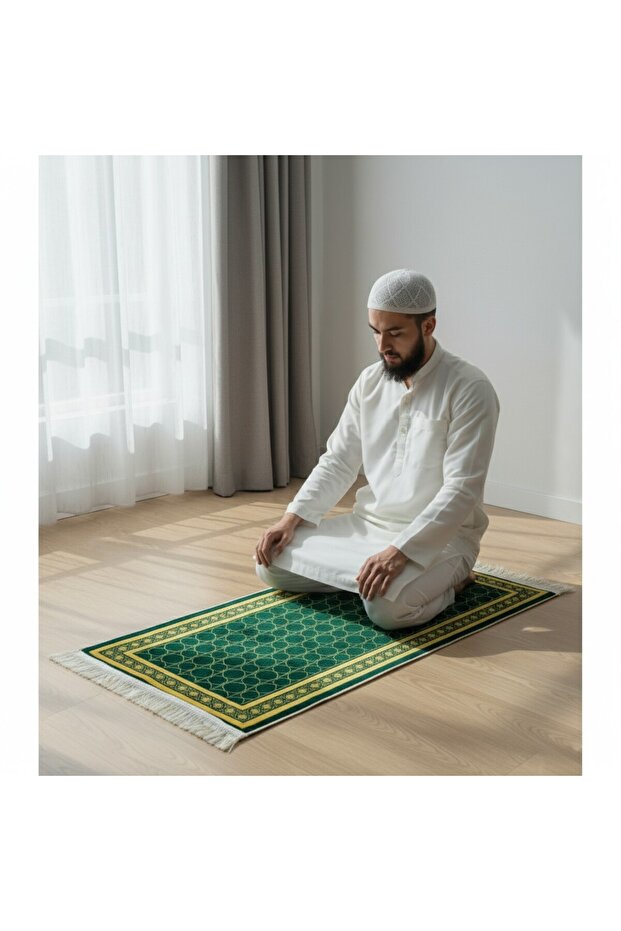 Compact Prayer Mat for Kids & Teens 50×100cm Compact Adult Prayer Rug for Mosque Narrow Janamaz