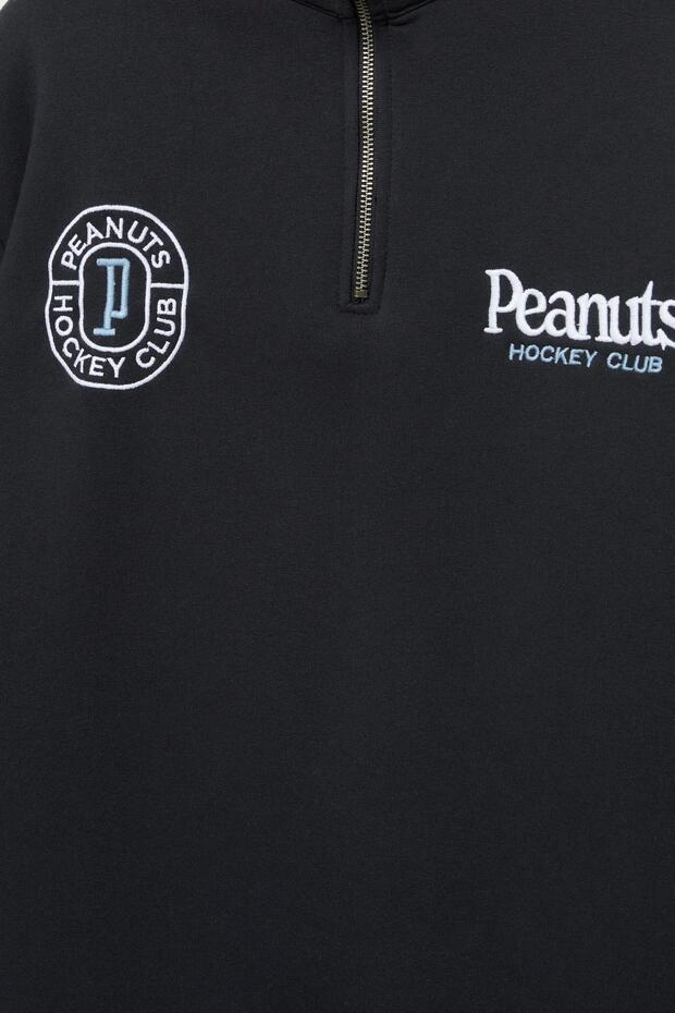 Fermuarlı dik yaka Peanuts sweatshirt - 7