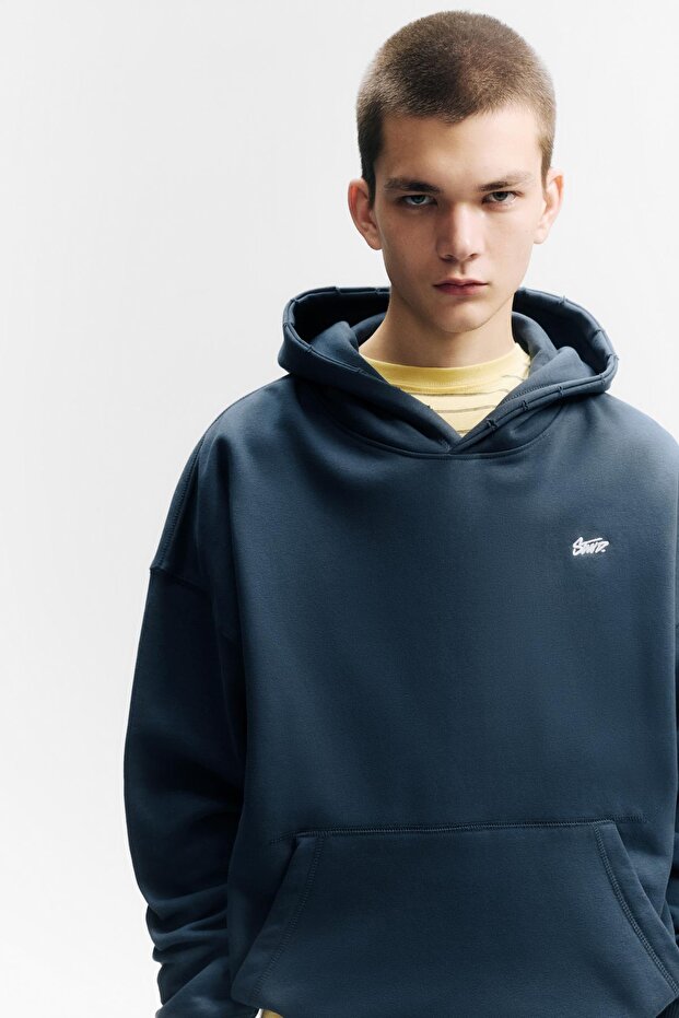 STWD logolu kapüşonlu sweatshirt - 2