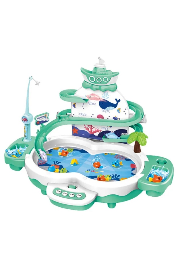 – Kids Toys Whale Slide & Fishing Game Playset