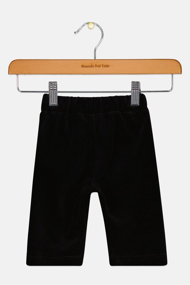 Toddlers Boy Solid Pull On Pants, Black - 2