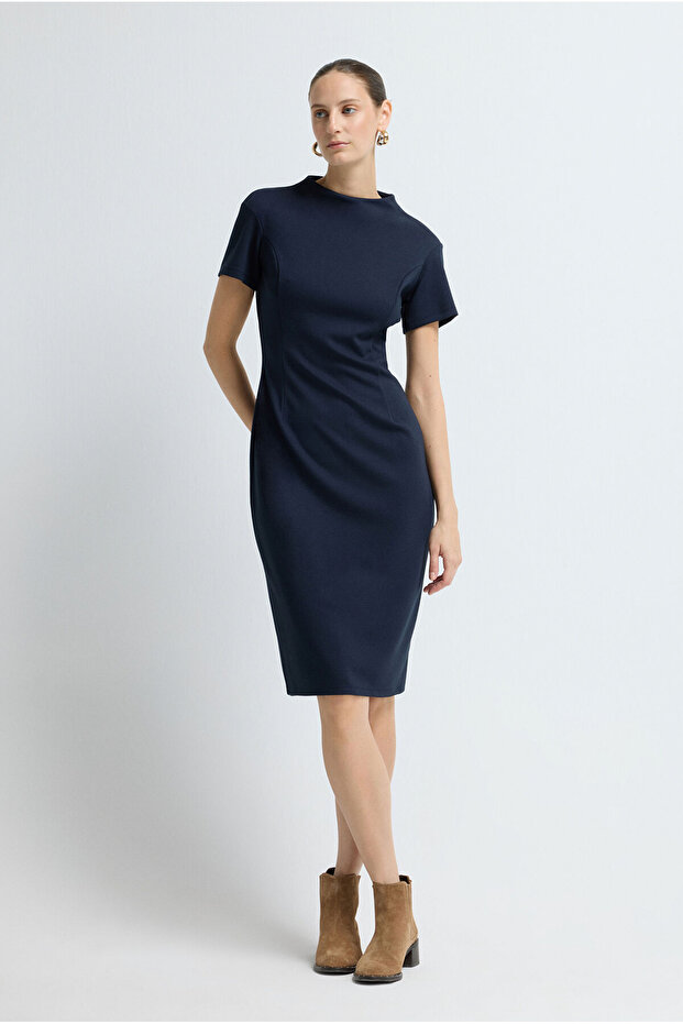 Kısa Kollu Elbise - 1