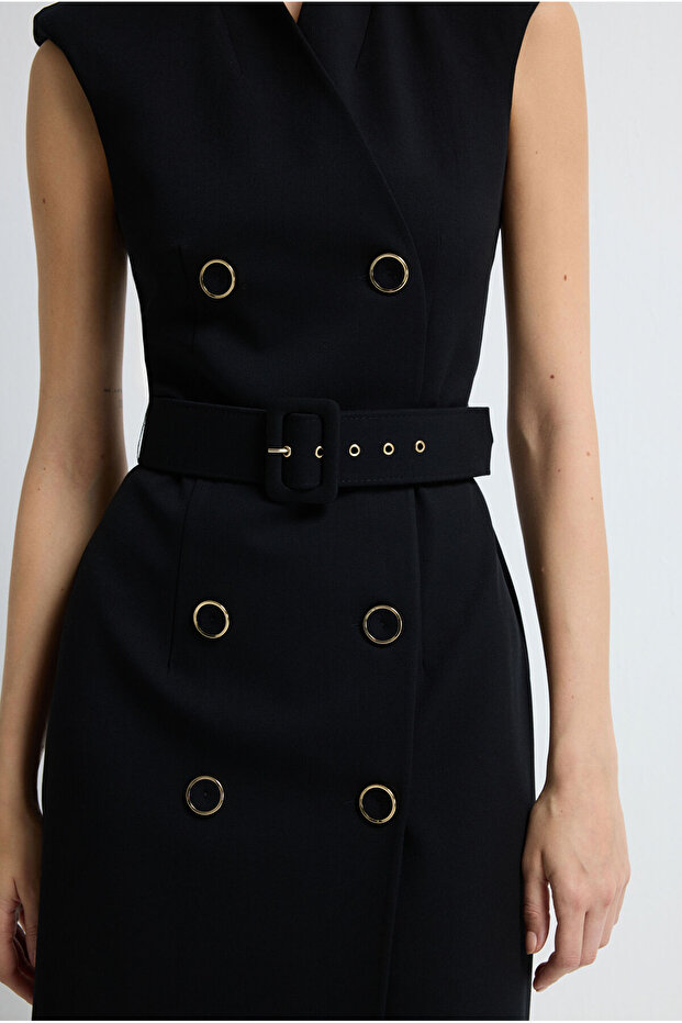 Midi Boy Blazer Elbise - 3