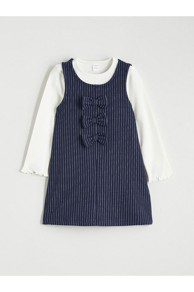Lcw Kids Bowknot Girls' Dress and Blouse