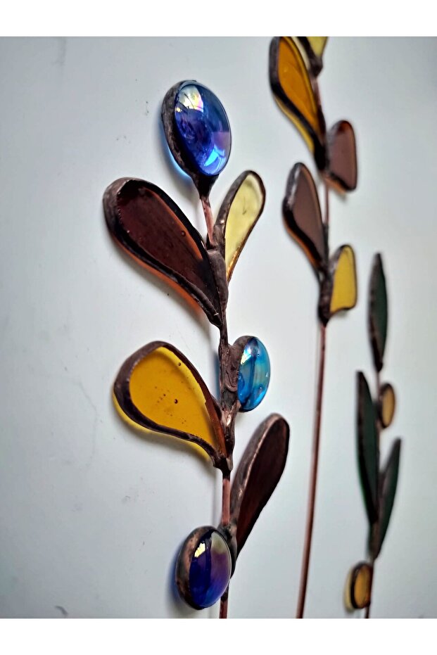 3 lü Vitray Cam Çiçek - 2