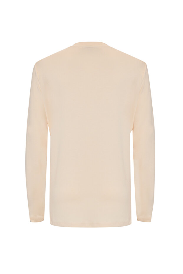 Pul Payet İşlemeli Uzun Kollu Regular Örme Sweatshirt - 6