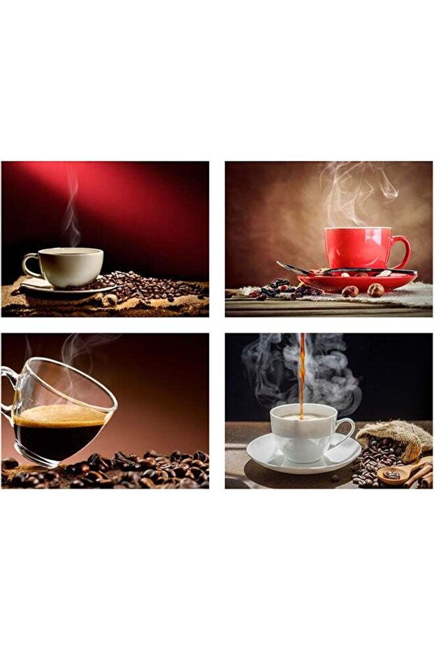 لوحة حائط متعددة الألوان من SASB، 4 قطع، 40 × 30 سم