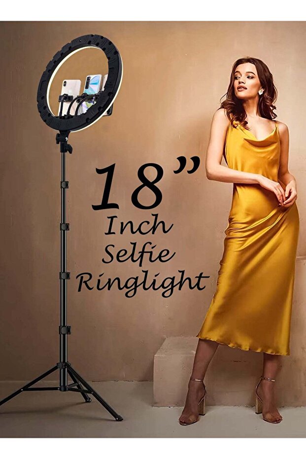 18 inch Dimmable Circle LED Studio Selfie Ring Light - 1