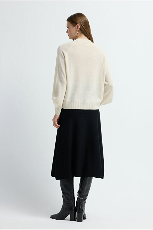 Sim Detaylı Kaşmir Triko Kazak - 5