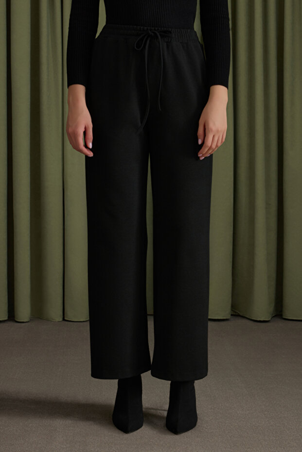 Beli Lastikli Viscon Örme Pantolon - 3