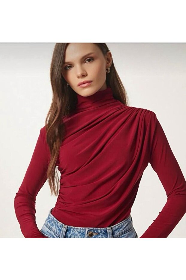 DRAPELİ BLUZ SANDY KUMAŞ - 1