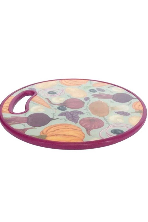 Multicolored Round Cutting Board - 1