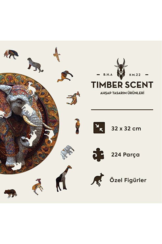 Fil Ahşap Puzzle - 2