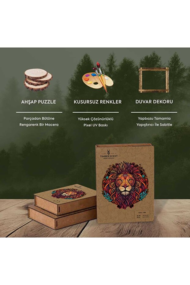 Aslan Ahşap Puzzle - 4