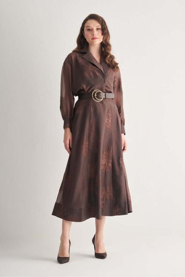 İşlemeli Kemerli Bluz - 4