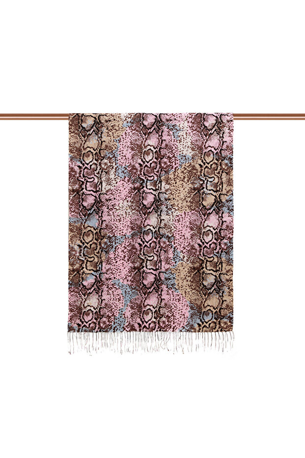 Python Patterned Silk Shawl - 2