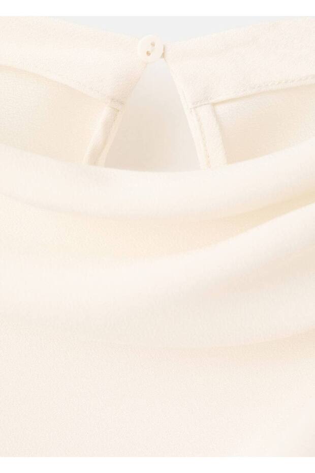 Drape kayık yaka bluz - 6