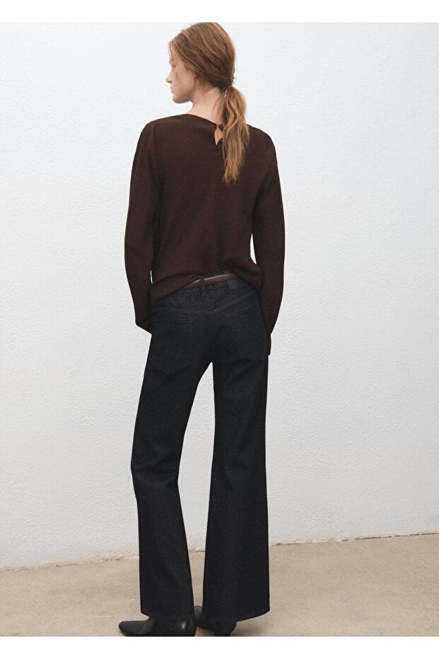 Drape kayık yaka bluz - 4