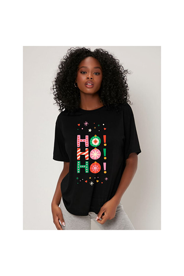 New Year - New Year's Eve Printed Black Unisex Oversized T-Shirt
