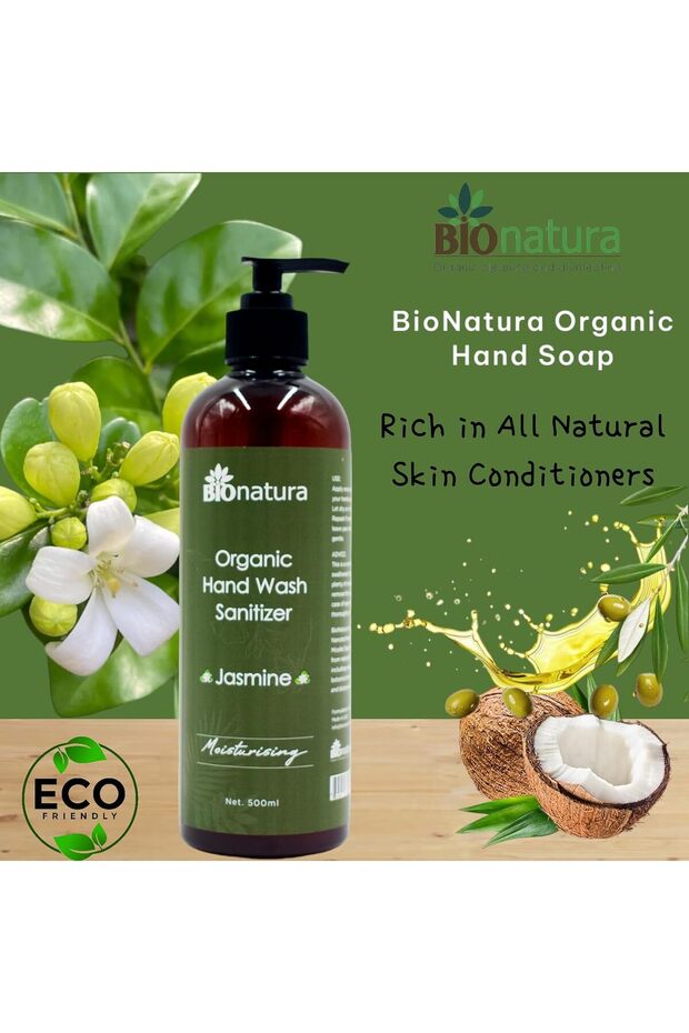 Organic Hand Wash Sanitiser, Jasmine Scent, 500ml