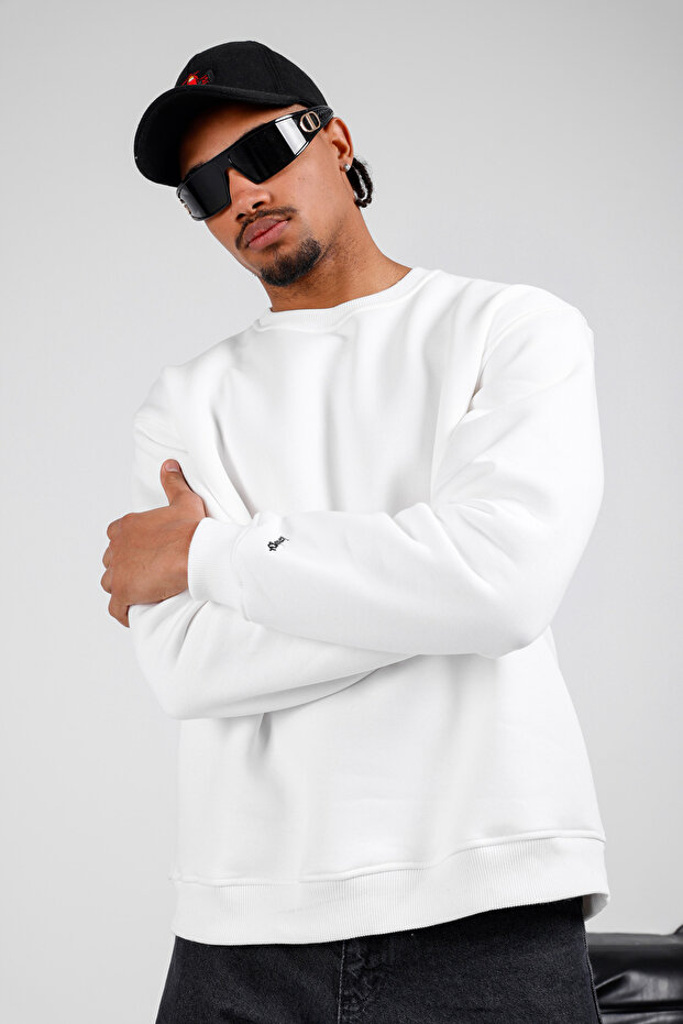 Basic Oversize Erkek Sweatshirt - 3