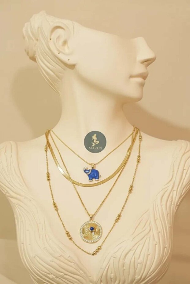 Çelik Çoklu Kolye - 3