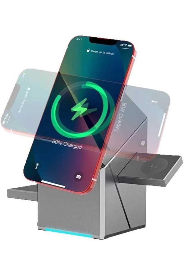 New Generation 3-in-1 Magnetic Pop-up Design Wireless Charger