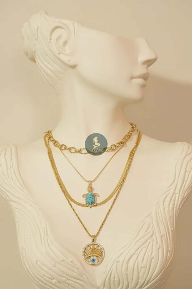 Çelik Çoklu Kolye - 3