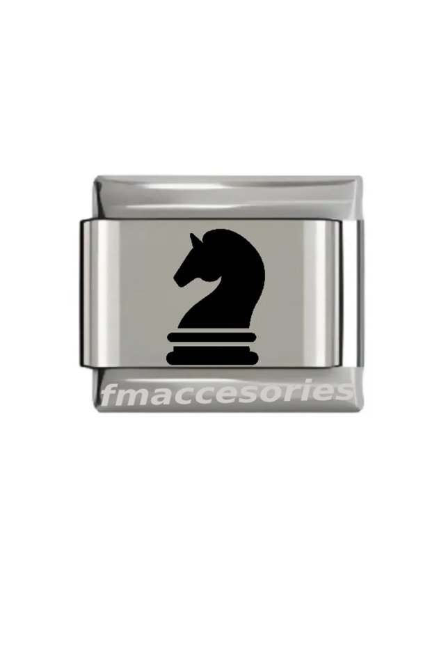 Italian Steel Bracelet Charm Silver Color Lover Couple Combination Laser Printing Does Not Fade Does Not Tarnish Steel