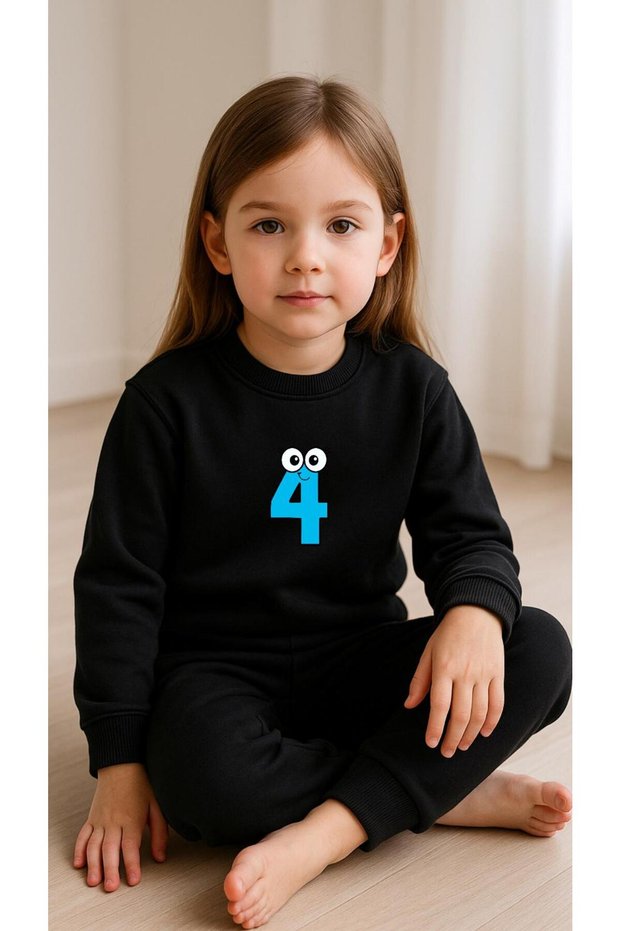 Children's Team Sweatshirt Four Printed Girls Boys Crew Neck3 4-5-6-7-8-9-10-11-12Years