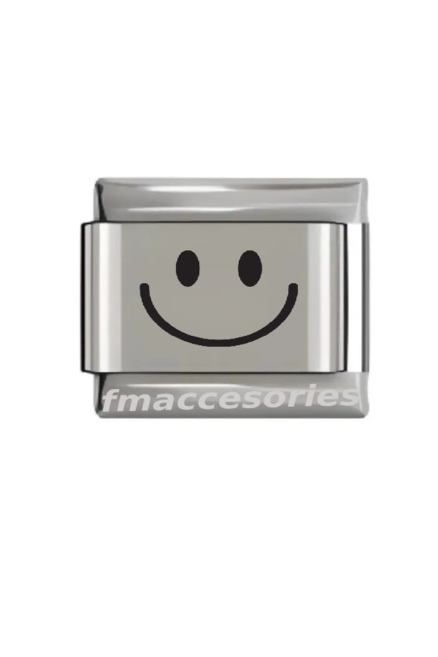Italian Steel Bracelet Charm Silver Color Lover Couple Combination Laser Printing Does Not Fade Does Not Tarnish Steel