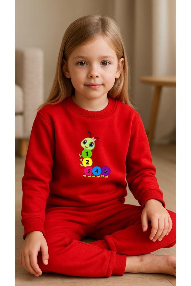Children's Suit Sweatshirt Karinca Printed Girls Boys Crew Neck3 4-5-6-7-8-9-10-11-12Years