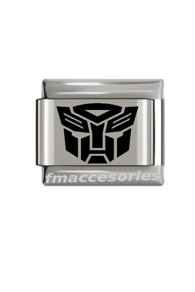 Italian Steel Bracelet Charm Silver Color Laser Printing Does Not Lose Color Does Not Tarnish Steel