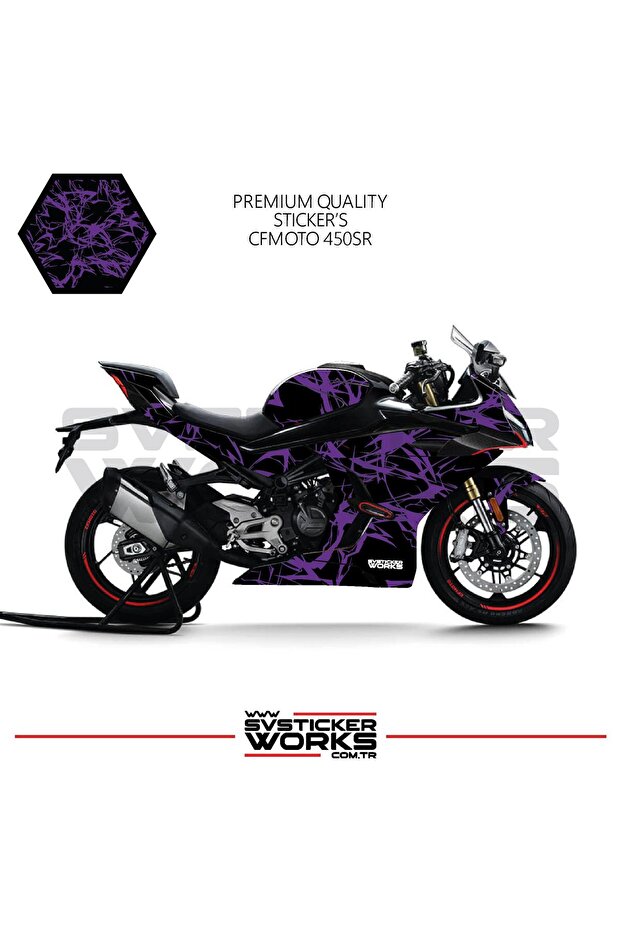 ملصق تغليف CFMOTO 450SR، طلاء واقي من البرق، طلاء للمحرك، طقم جاهز متوافق مع جميع السنوات