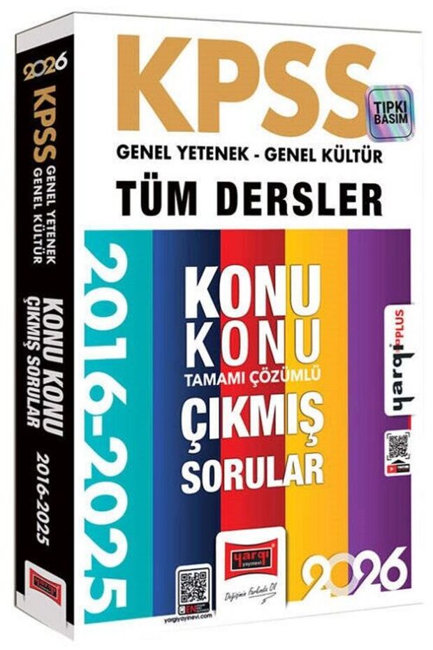 Yargı Yayınları Yargı 2026 KPSS Genel Yetenek Genel Kültür Tüm Dersler Çıkmış Sorular 2016-2025 Konu Konu Çözümlü Ya