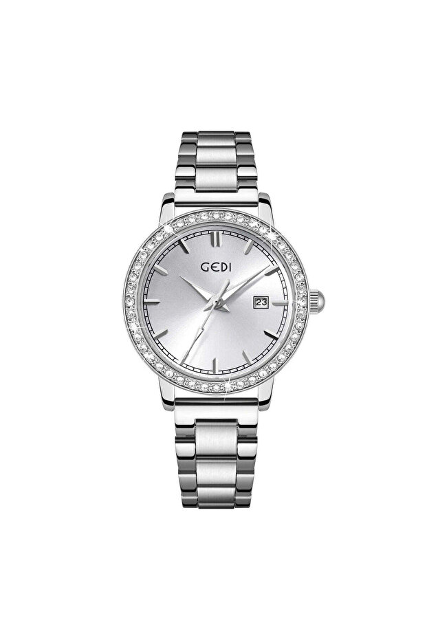 Crystal Silver Watch - 1