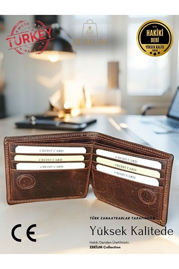 Genuine Leather Men's Wallet Arven Model Premium Card Holder Genuine Leather