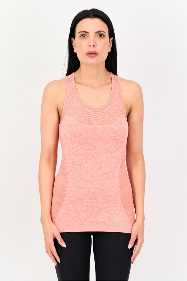 Women Dri Fit Sleeveless Running Tank Top, Dark Peach