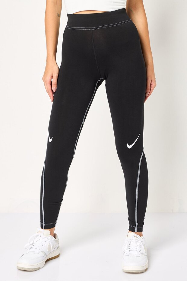 Women Tight Fit Running Leggings, Black