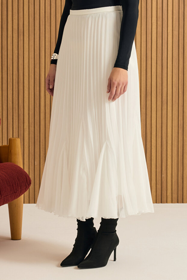 Volanlı Pilise Etek - 3