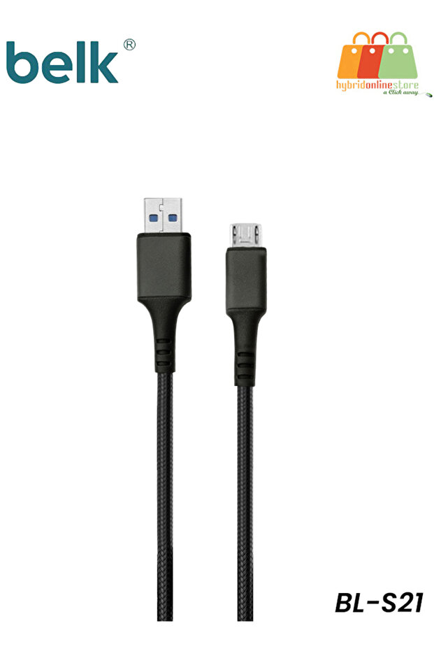 كابل شحن USB صغير BL-S21 بطول 200 سم، شحن سريع بقوة 10 وات وكابل بيانات USB 2.0