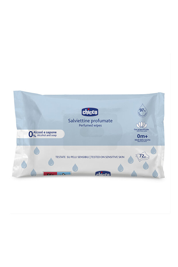 Perfumed Wipes (72 Pcs without Flip Cover) 0m+
