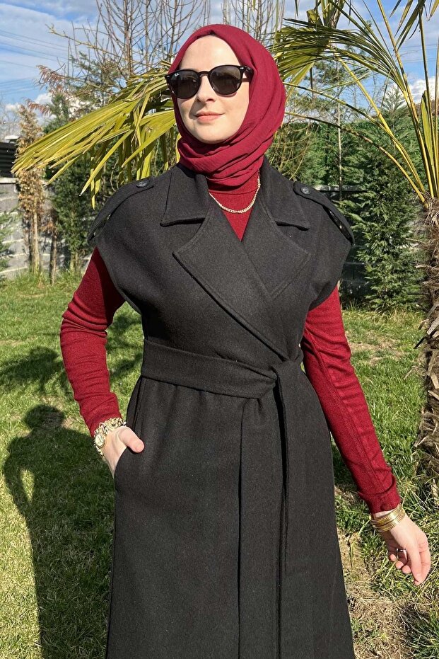 Apoletli Siyah Yelek - 5