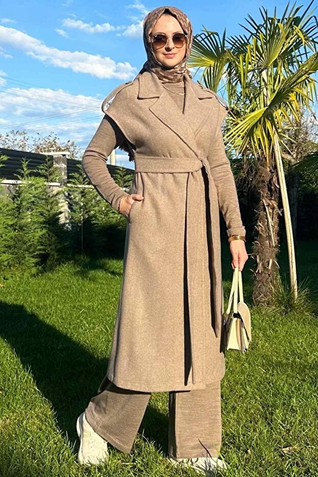 Apoletli Vizon Yelek - 8