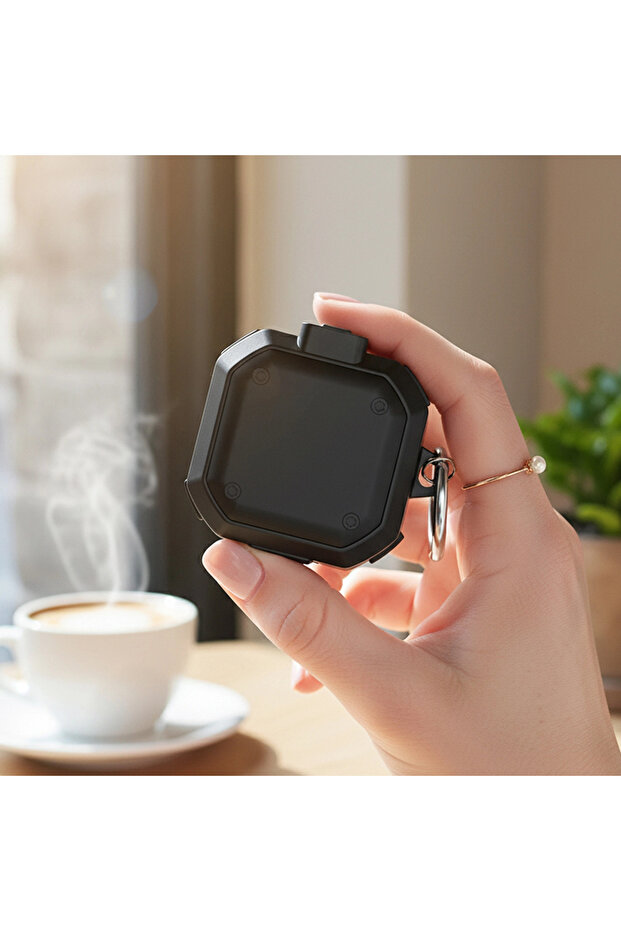 حافظة CaseOnn Galaxy Buds FE - حافظة Buds Core بقفل أمان باللون الأسود العسكري