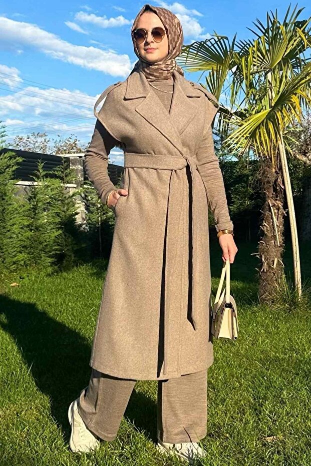 Apoletli Vizon Yelek - 2